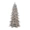 7.5ft. Pre-Lit Slim Flocked Royal Majestic Douglas Spruce Artificial Christmas Tree, Clear Lights